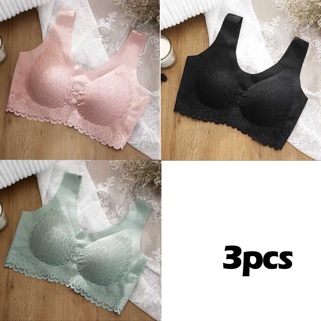 👙43% rabatu – oferta limitowana【Zestaw 3 szt.】Nowa, ulepszona, miękka i wygodna koronkowa bielizna w dużych rozmiarach-3954618