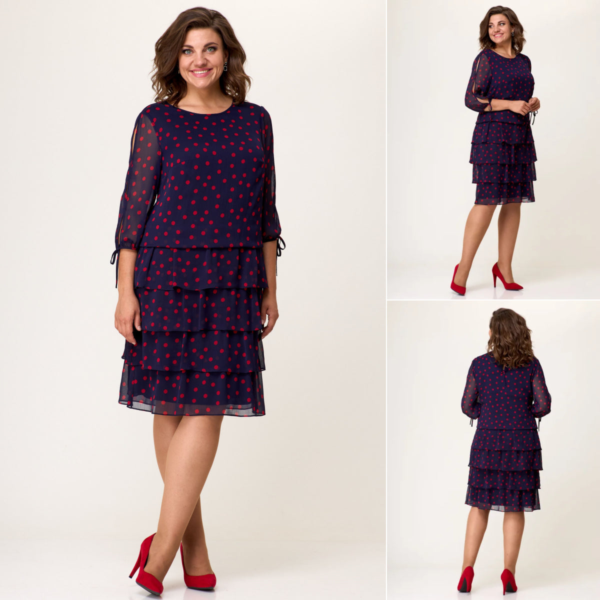 💕💕 【S-5XL】2024 Elegancka sukienka w kropki 3611775