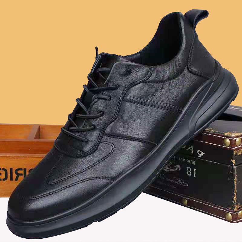 👞【39-44】2024 nowe męskie buty na co dzień z prawdziwej skóry 3760028