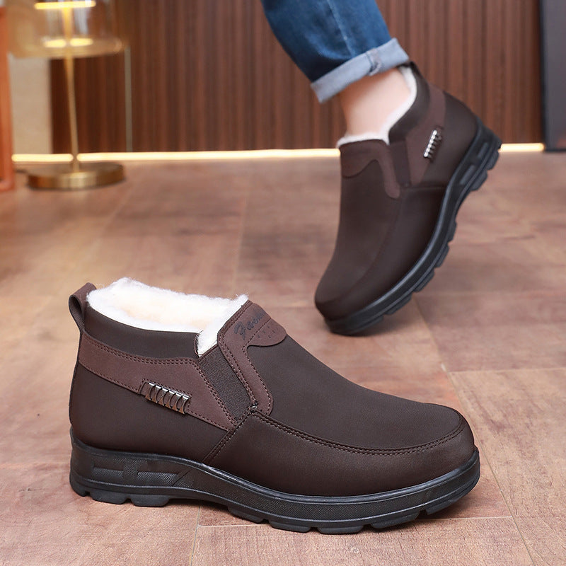 🥾【39-45】👣Nowe męskie zimowe buty śniegowe pogrubione aksamitne ciepłe-3853595