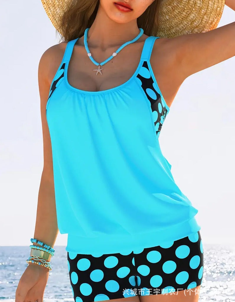 🏖️【S-5XL】Seksowny damski kostium kąpielowy Halter Polka Dot Plus Size 2025-4005244