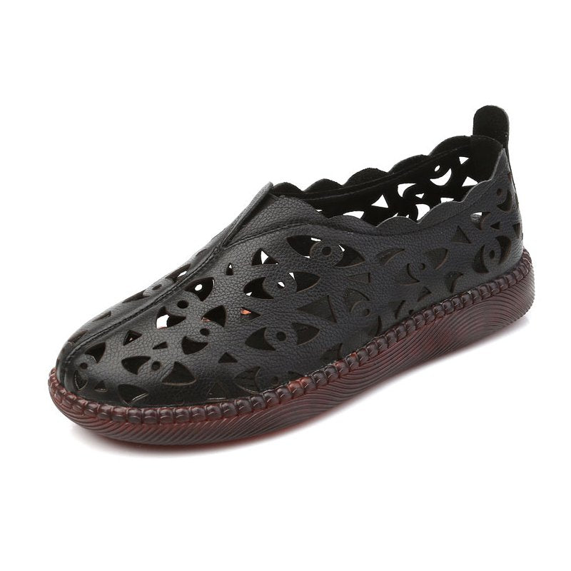 👡【Kup 1, a 2 dostaniesz gratis】🔥【35-42】Damskie buty retro z okrągłym noskiem i oddychającą cholewką-4007383
