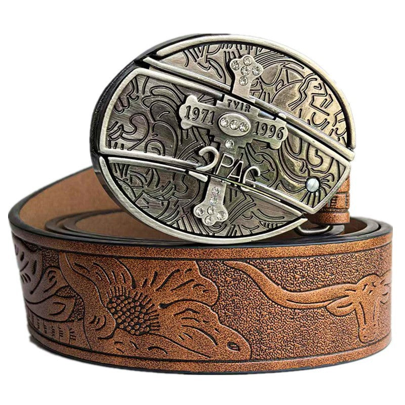 ššOferta especial por tiempo limitadošCinturón para hombre con diseƱo en relieve y cuchillo incorporado