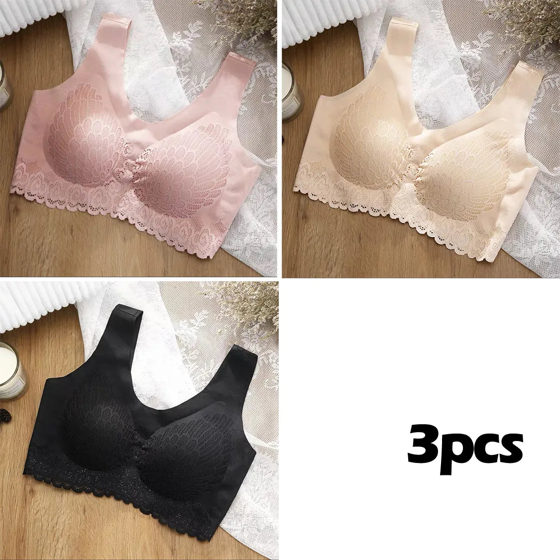 👙43% rabatu – oferta limitowana【Zestaw 3 szt.】Nowa, ulepszona, miękka i wygodna koronkowa bielizna w dużych rozmiarach-3954618