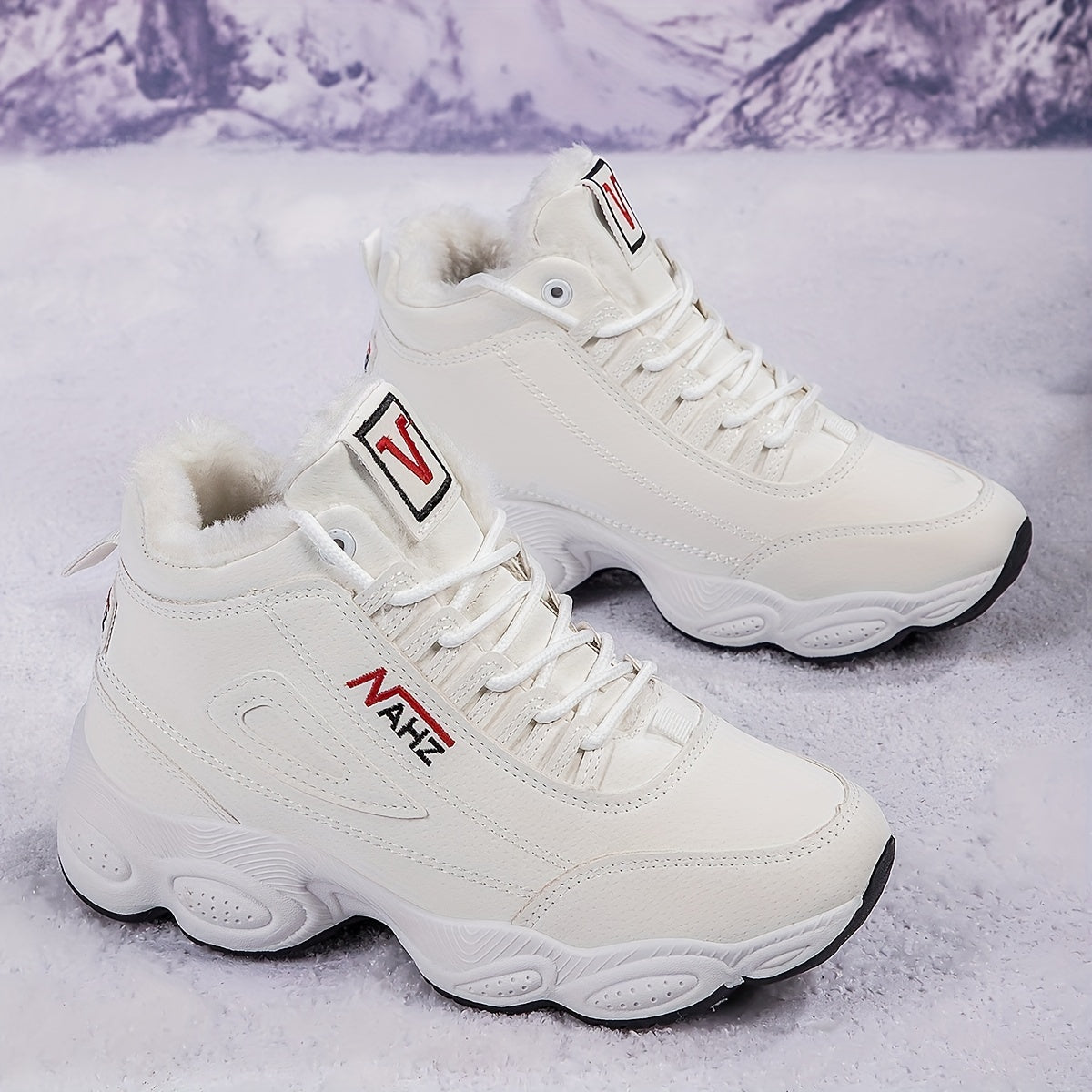 【35-41】Zimowe buty damskie z grubą pluszową podeszwą-4143018