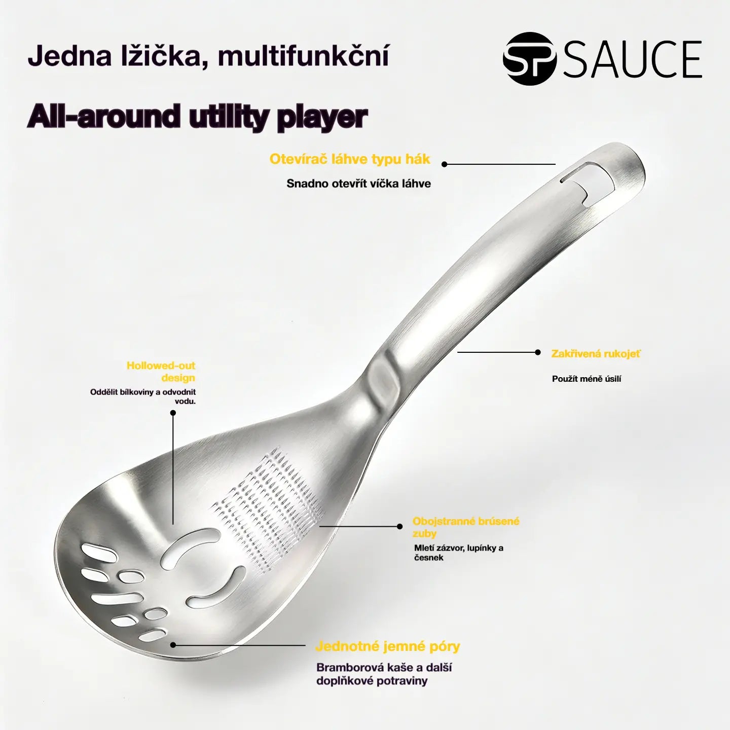 🔥50% sleva🔥🥄Multifunkční lžíce a sítko z nerezové oceli 304