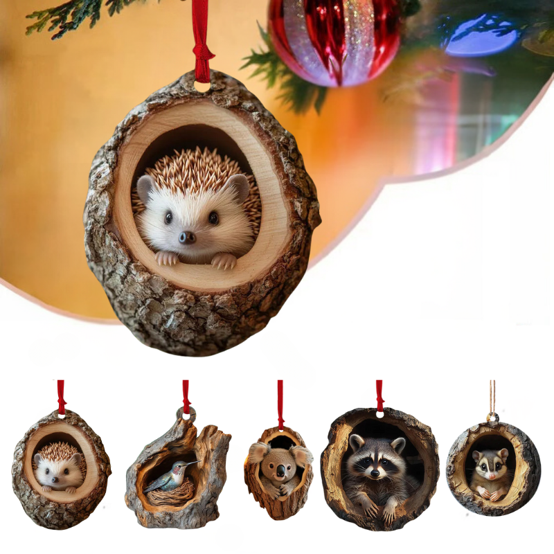 【5 sztuk】🎄Dekoracja choinkowa ze zwierzętami. małe ozdoby zwierzęce-3824910