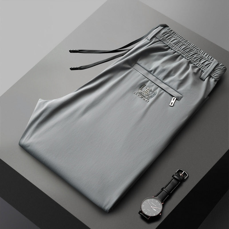 🔥【Kup 1, a 1 dostaniesz gratis】👖👖【40-115 kg】Nowe spodnie z elastycznego jedwabiu na wiosnę i lato 2025--Dwa kawałki-4035772