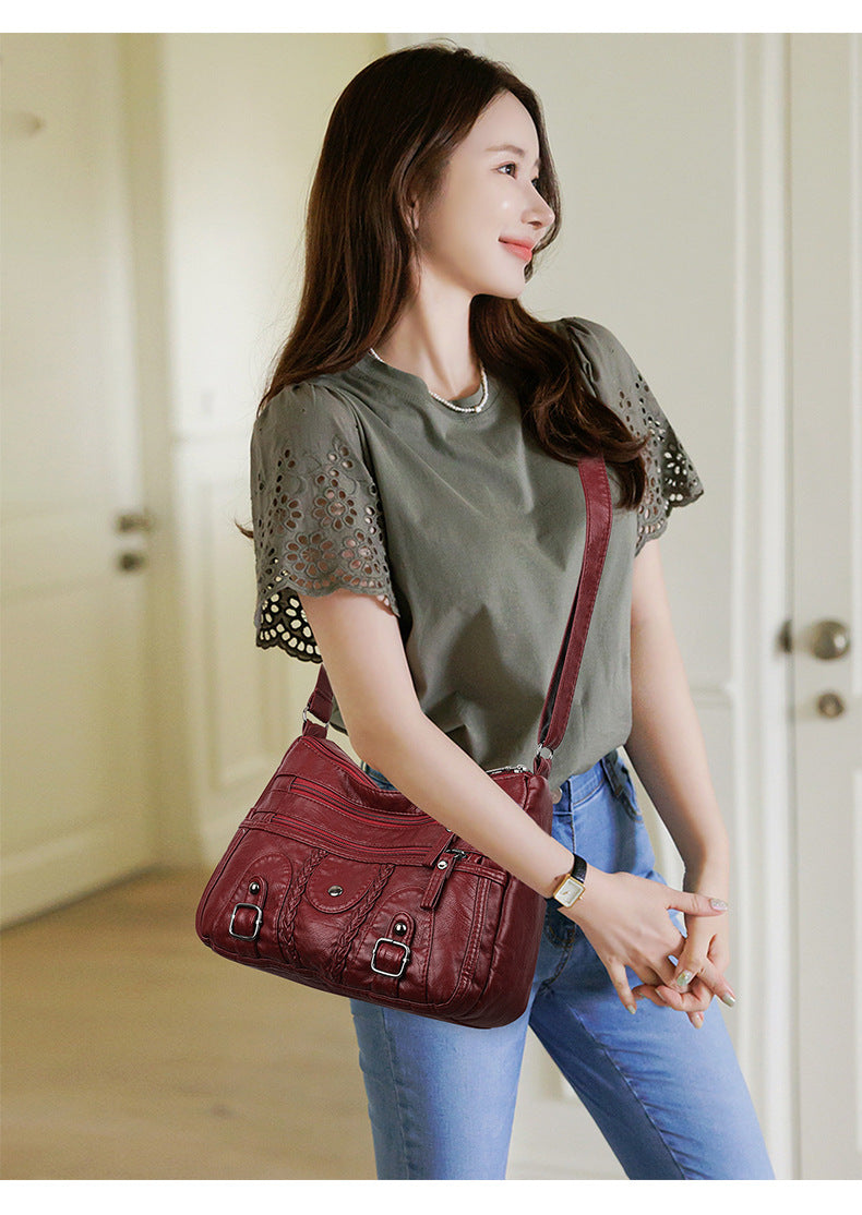 🔥【50% zniżki】Nowa damska torba z wieloma kieszeniami, duża pojemność, można nosić na ramieniu lub przez ramię 4160962