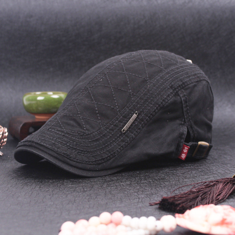 Regulowany dżinsowy beret w stylu vintage-3903735