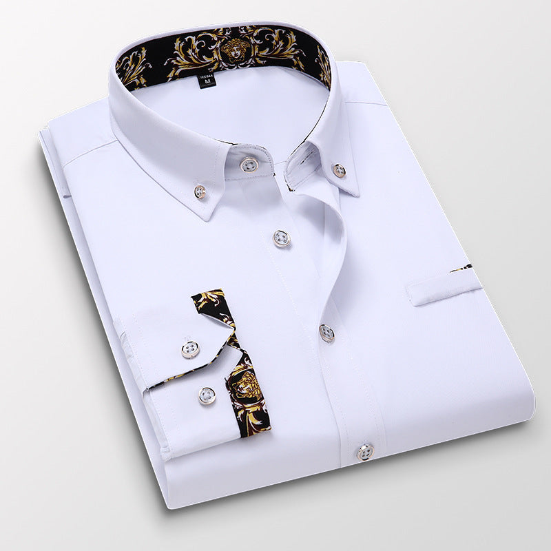 【M~5XL】👔Męska koszula biznesowa ✅ Wygodna i oddychająca ✅ Niezbędna odzież męska-3590725