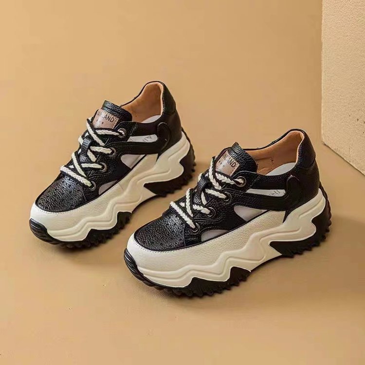 👞【35-40】2024 nowe sandały sportowe o wysokiej, pustej, grubej podeszwie-3915911