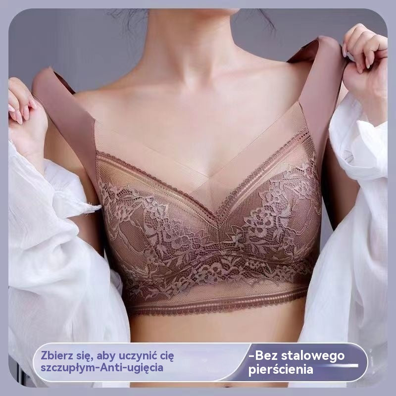 🔥⏳【Kup 4, dostaniesz 4 gratis】【40-110 KG】Damski wygodny, bezszwowy koronkowy biustonosz-3996712