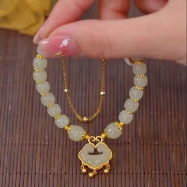 ✨Klasyczna bransoletka Xiangyun Ping An Lock w stylu chińskim