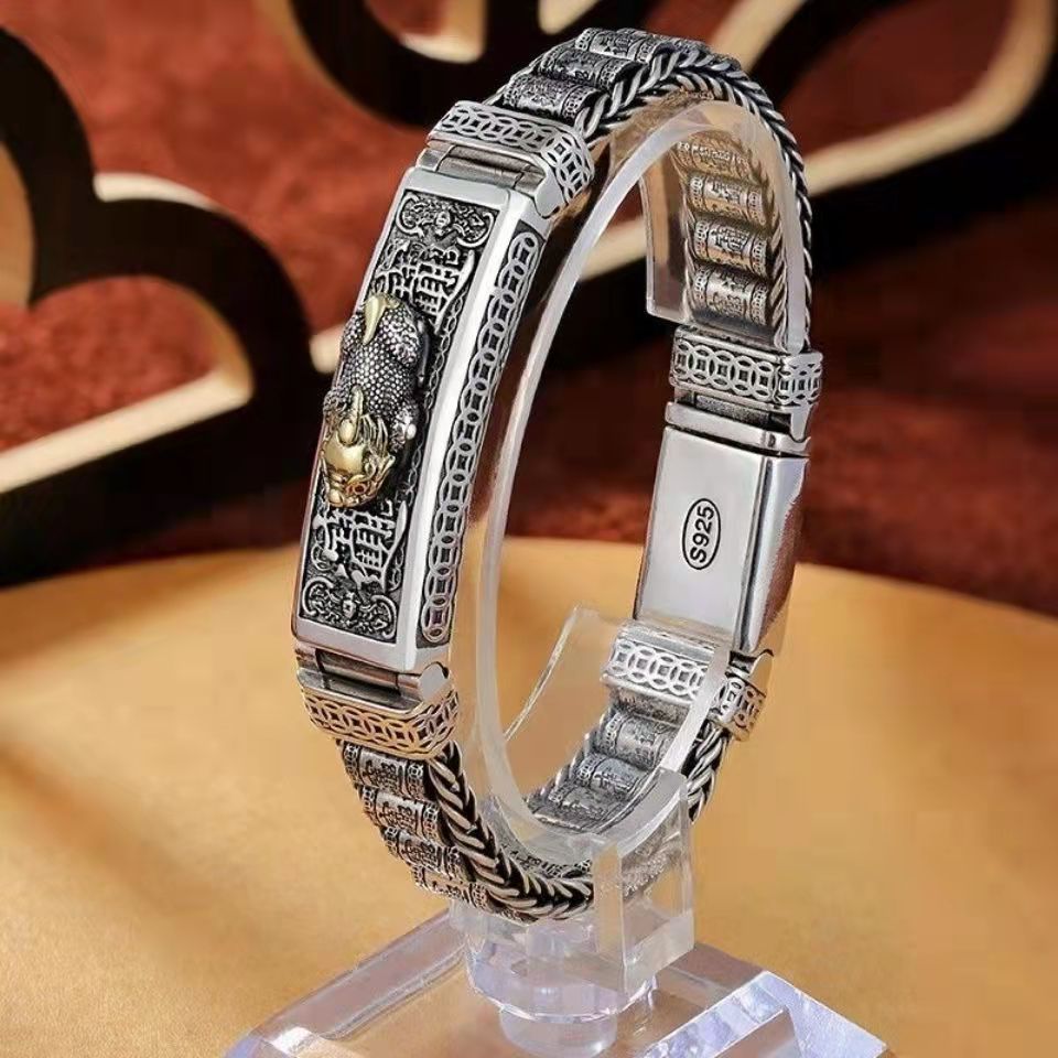 🏆😍【Bestseller】Modna srebrna bransoletka, całkowicie nowy design 3743503