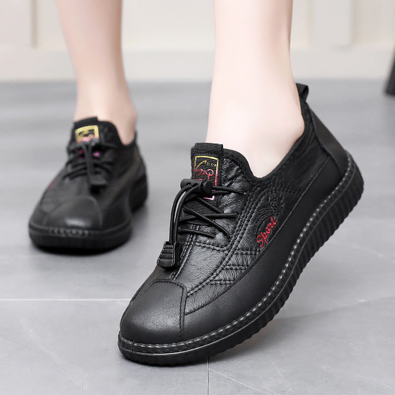 🩰【35-41】Damskie buty z miękką podeszwą i antypoślizgowymi małymi skórzanymi butami 3756487