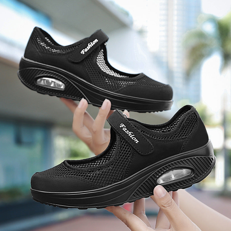 🔥【35-42】2024 nowe buty damskie z niską cholewką i siateczką na poduszce powietrznej-3702078