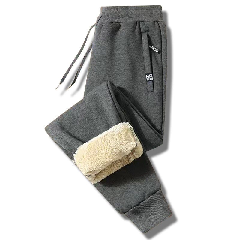 👖【M-5XL】 2024 Zimowe męskie spodnie z wełny jagnięcej z zagęszczonym, ciepłym, sportowym stylem casualowym