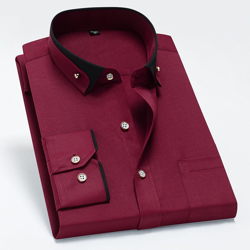 【S-4XL】👕2024 Nowa oddychająca biznesowa koszula męska casual-3571186