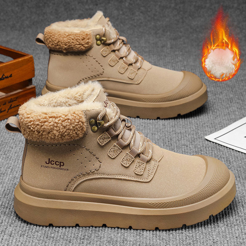 ♥️♥️【Nowy produkt】Męskie buty śnieżne, styl 2025, z polarową podszewką, grube, odporne na zimno, zimowe buty męskie, Martin Boots-4166437