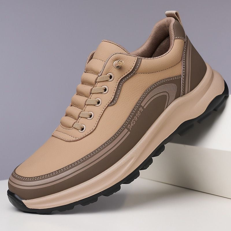 【39-45】Buty sportowe wykonane z wodoodpornej i odpornej na zabrudzenia skóry z miękką podeszwą zapewniającą maksymalny komfort-3938446