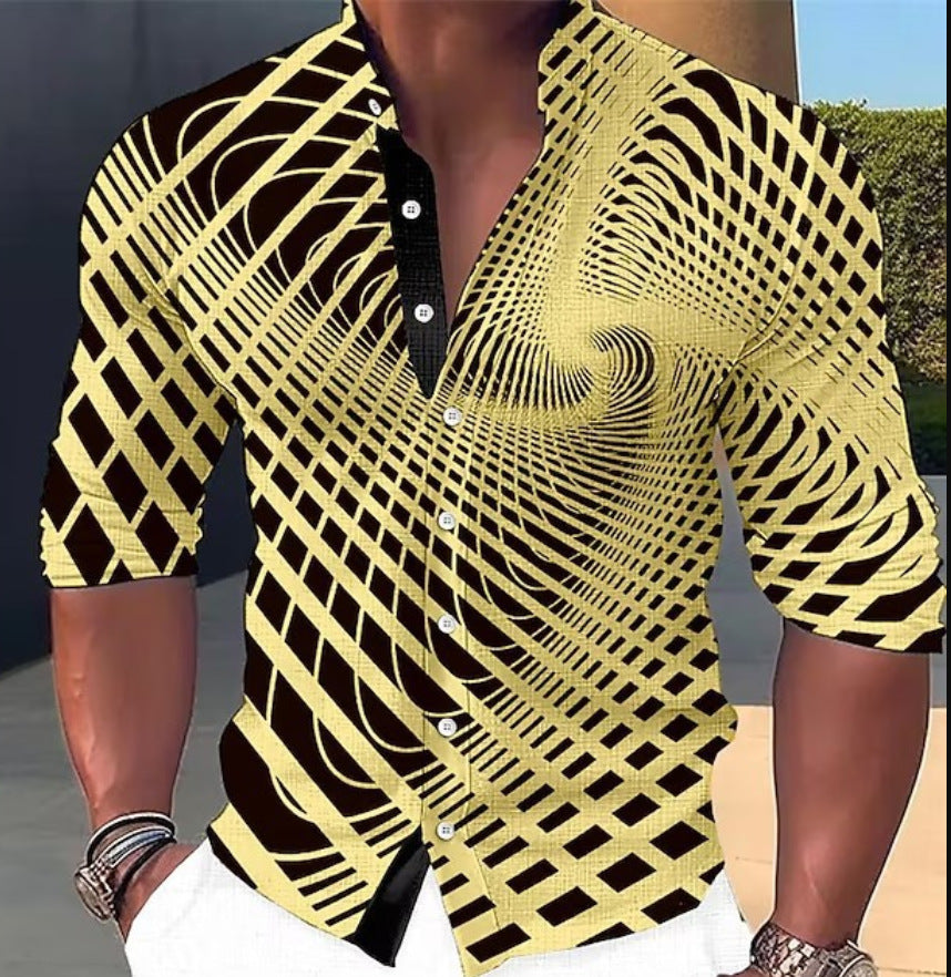 💥💥【Promocja ograniczona czasowo】【Kup 1 dostań 1 za darmo】👔【S-6XL】Męska bawełniana koszula z nadrukiem-4046378