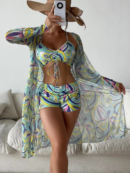 👙 Nowy modny trzyczęściowy strój kąpielowy, więcej dostępnych kolorów-3605546