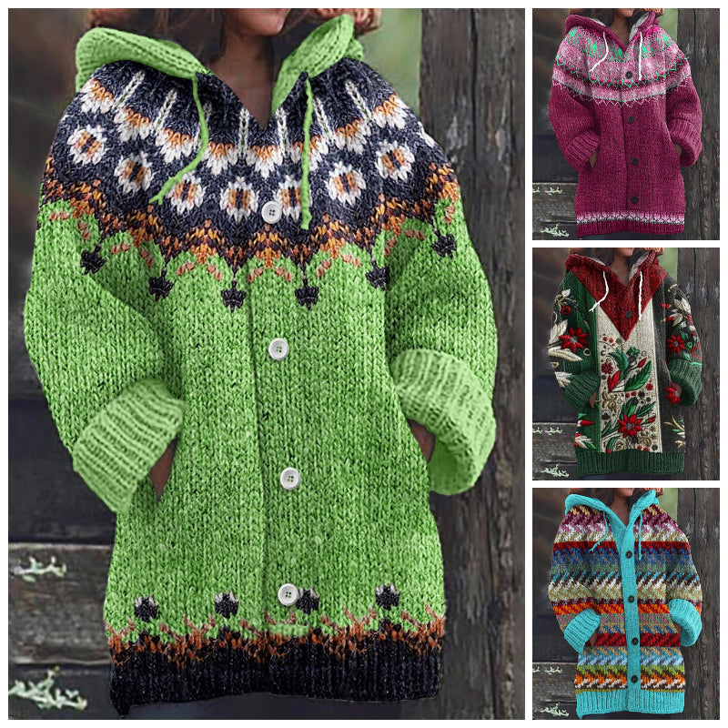 🥰【S-5XL】 Nowa, komfortowa, retro sweter rozpinany 3813973