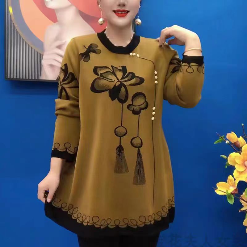 ❤️🔥 🍁🍂【M-5XL】2024 Nowe modne, jesienno-zimowe bluzki z dzianiny z nadrukiem