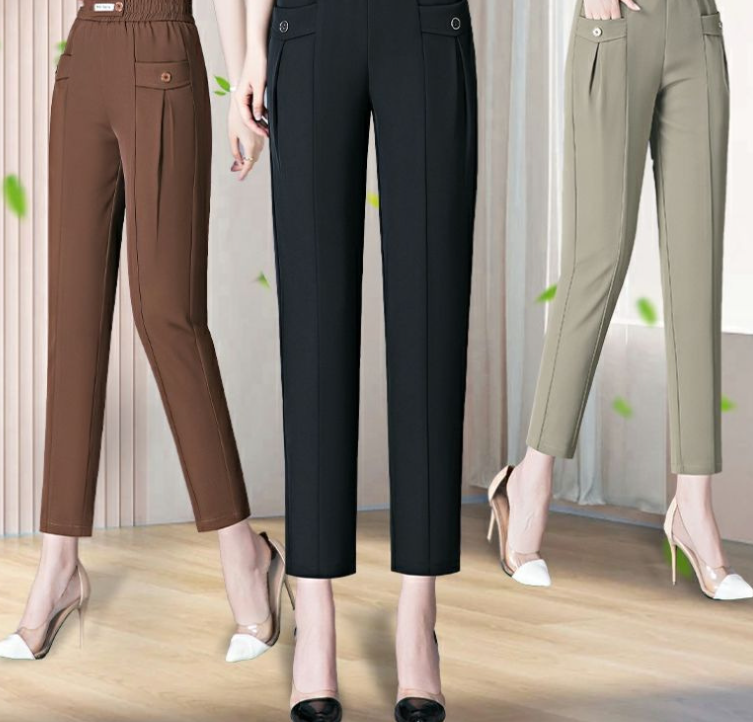 【S-4XL】🔥Kup 1, a 1 dostaniesz gratis🔥Nowe wysokiej jakości proste spodnie, swobodne letnie spodnie wierzchnie, proste, dopasowane spodnie z wysokim stanem-3950371