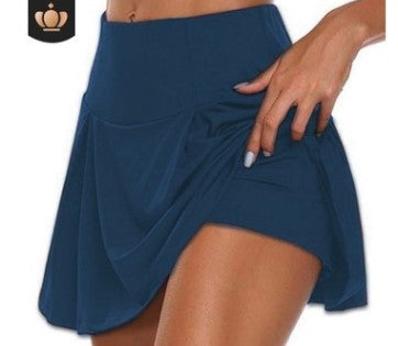 【Kup jeden, a drugi dostaniesz za darmo】Damska dwuczęściowa imitacja sportowej sukienki fitness-3616550