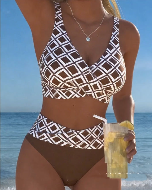 🏖️【S–3XL】🤩 Nový set s potištěnými plavkami, rychleschnoucí a prodyšný materiál, přiléhavý a stylový