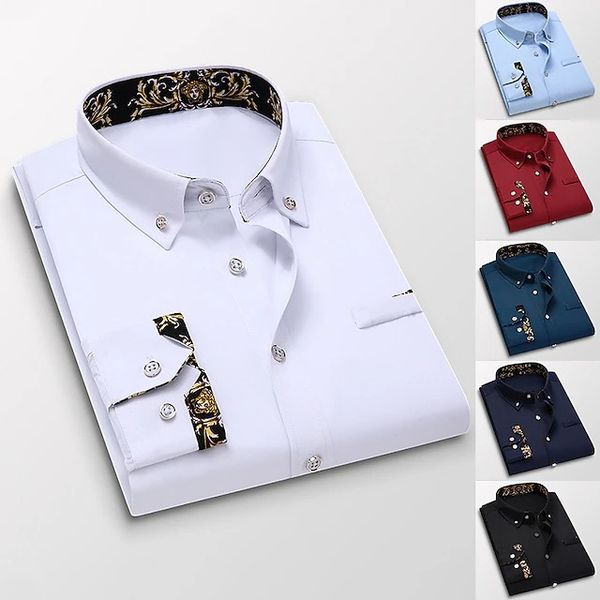 【M~5XL】👔Męska koszula biznesowa ✅ Wygodna i oddychająca ✅ Niezbędna odzież męska-3590725