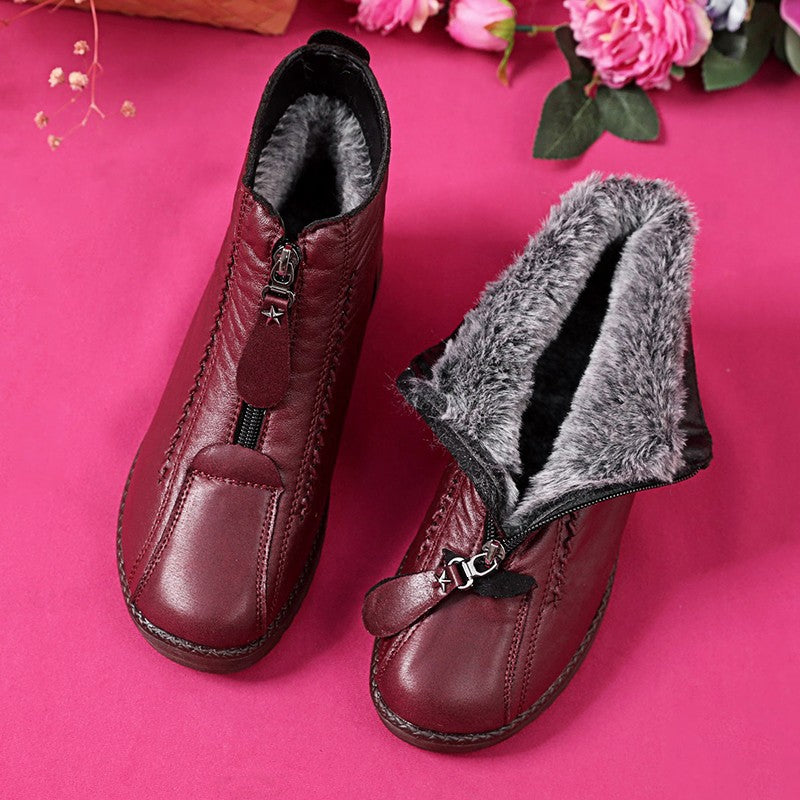 【30% OFF】【35-41】Włoskie ręcznie wykonane damskie skórzane buty antypoślizgowe-4095037