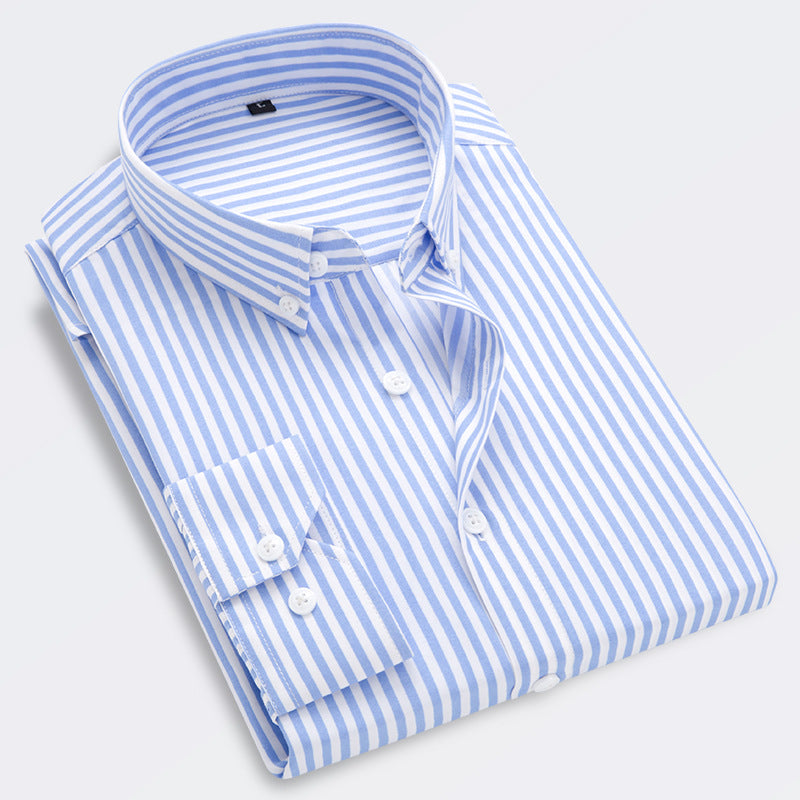 🔥👕【M-5XL】Męska koszula biznesowa w paski z długim rękawem 2025-3954625