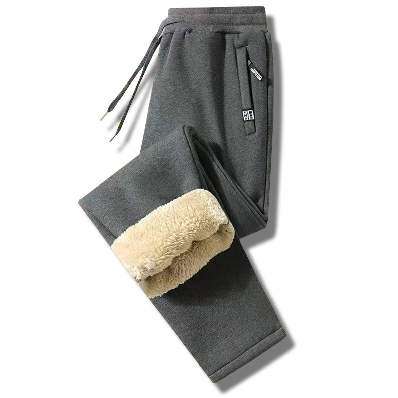 👖【M-5XL】 2024 Zimowe męskie spodnie z wełny jagnięcej z zagęszczonym, ciepłym, sportowym stylem casualowym