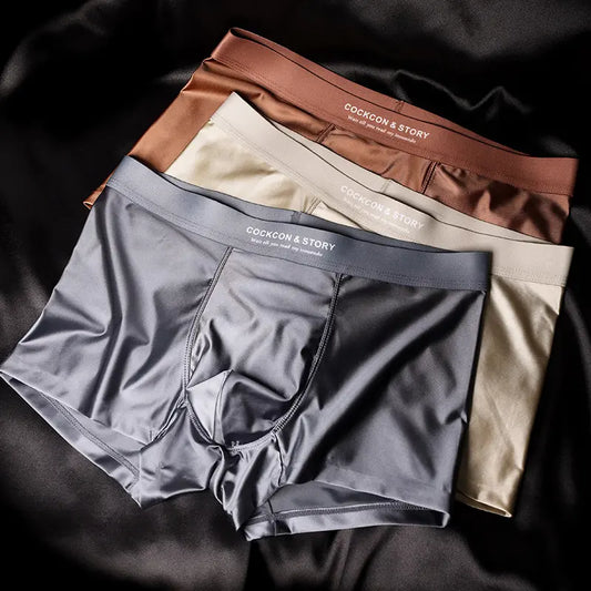 🔥😎【50% SLEVA】Pánské antibakteriální boxerky 10A — prodyšné, měkké, bezešvé, ledové hedvábí, luxusní satén.