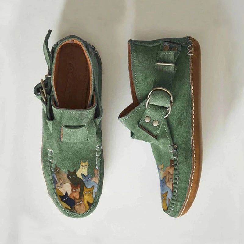 【35-43】Nowe, jesienne, płaskie, wysokie buty na co dzień, miękkie skórzane, zapinane na zamek płaskie botki-3730141