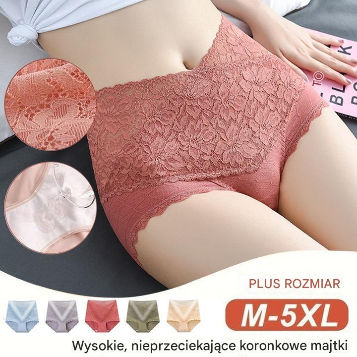 š„ćKup 6, a otrzymasz 6 za darmoćšAntybakteryjne baweÅniane koronkowe majtki z wysokim stanem-4050168