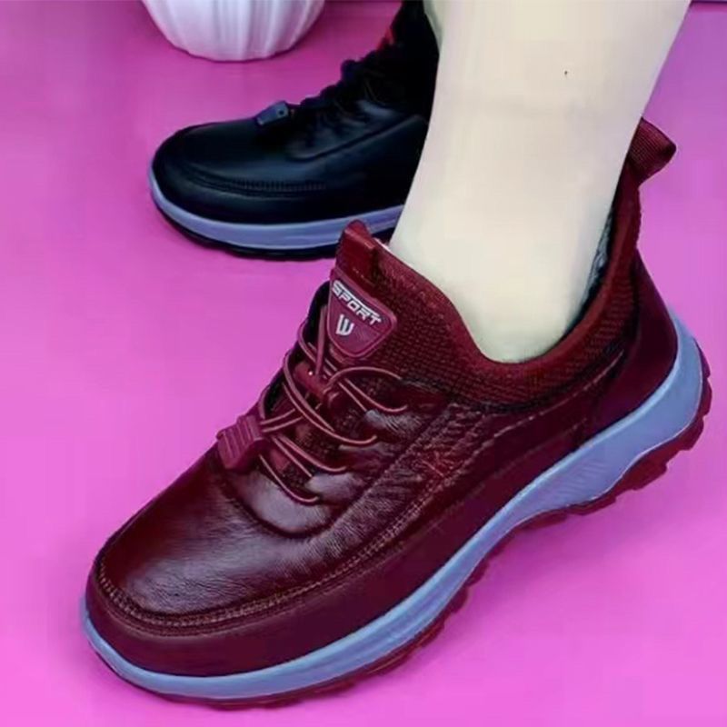 🌈⛄【35-41】2024 nowe jesienne i zimowe buty damskie z miękką podeszwą, wygodne skórzane buty sportowe