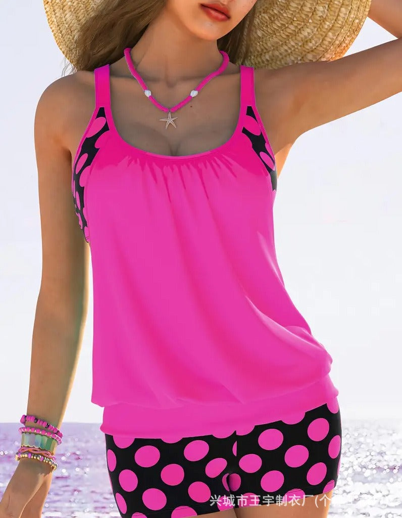 🏖️【S-5XL】Seksowny damski kostium kąpielowy Halter Polka Dot Plus Size 2025-4005244