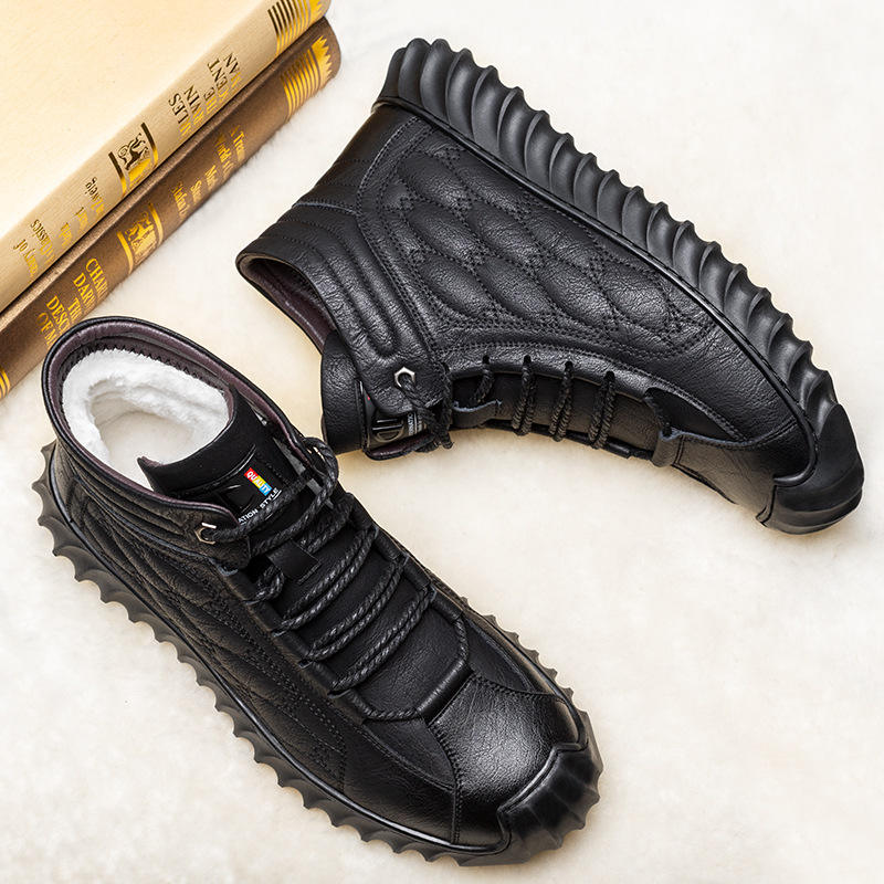 【39-44】Męskie ciepłe śniegowce z pogrubionej wełny-3824697