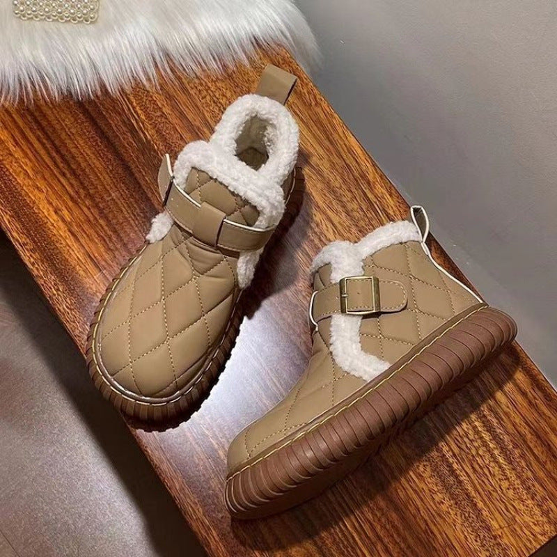 👢❄ Zimowa nowość: wysokiej jakości modne damskie buty śniegowe, z futrzanym wnętrzem, miękkie, grube i ciepłe-3834461