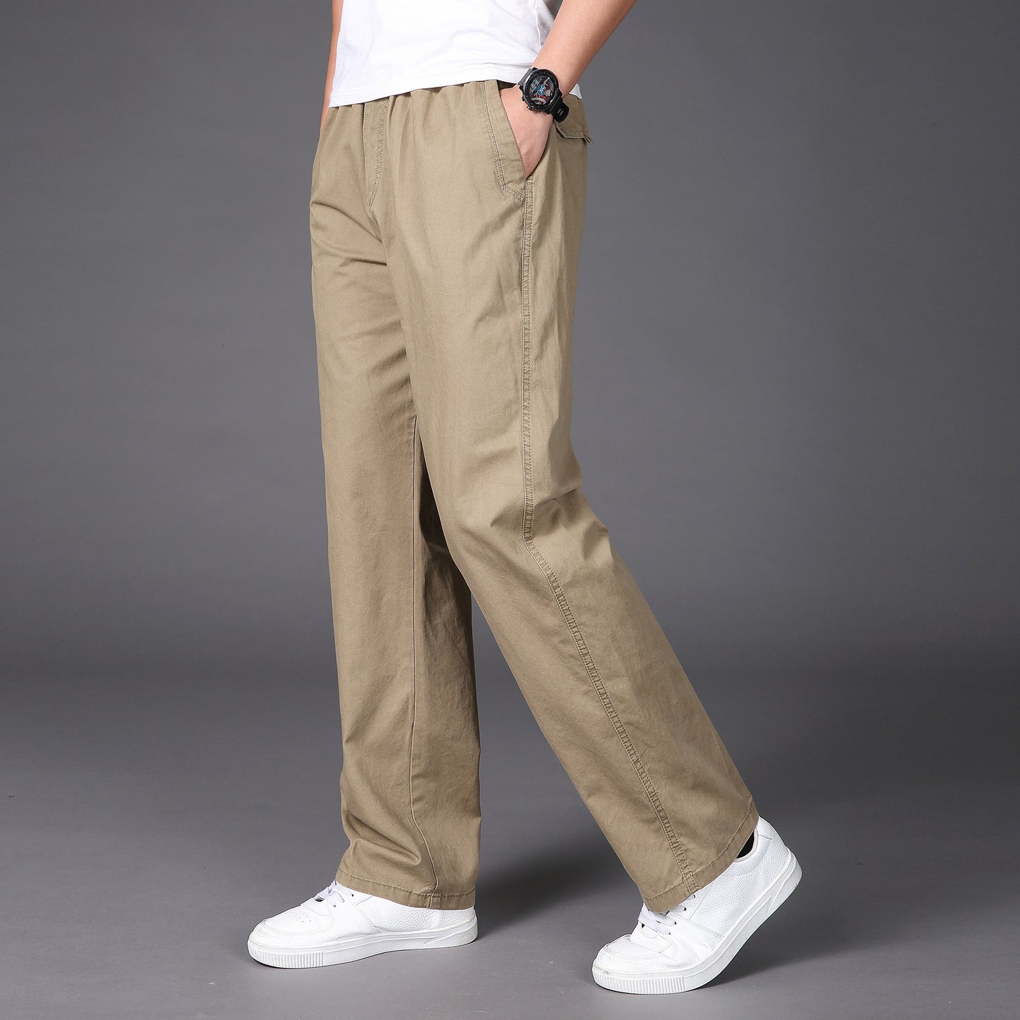 🔥【50-130KG】👖👖Nowe letnie spodnie męskie oddychające i wygodne-4072972