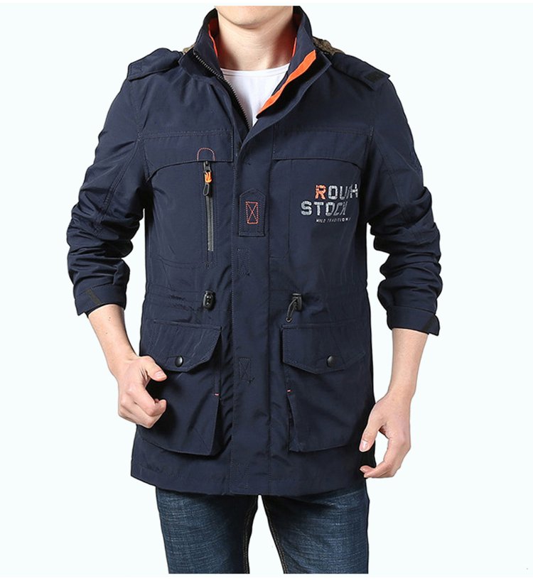 🔥 【M-4XL】Nowa wiosenna wiatroszczelna kurtka przeciwdeszczowa dla mężczyzn 3784061
