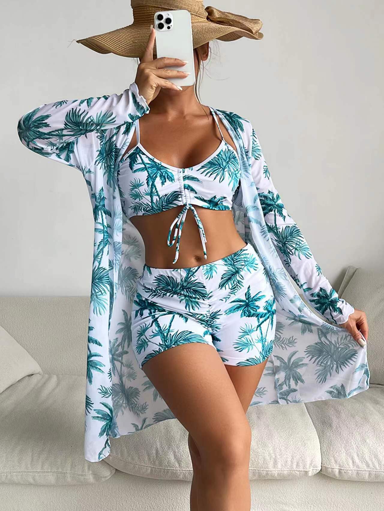 👙 【S-XL】 Nowy modny trzyczęściowy strój kąpielowy, więcej dostępnych kolorów 3605878