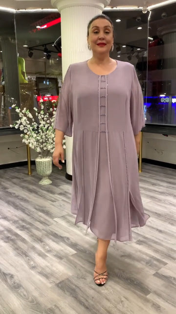 👗【S-5XL】❤️2024 Nowa wysokiej jakości szyfonowa sukienka 3732259