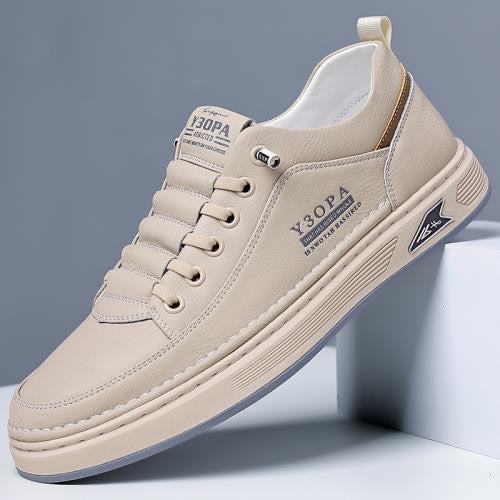 【39-44】2025 Męskie oddychające skórzane płaskie buty biznesowe-3936065