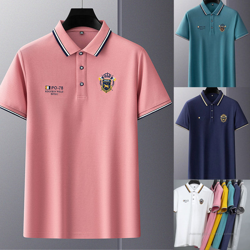 【M-4XL】Nowa męska koszulka polo, jednolity kolor