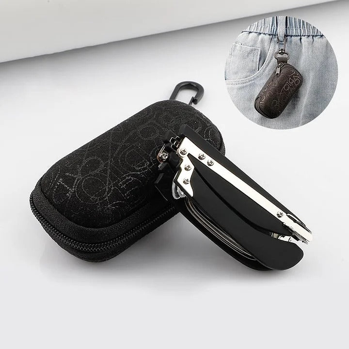 🔥【Κατάλληλα για κοντινή όραση】 Πτυσσόμενα γυαλιά ανάγνωσης με φίλτρο μπλε φωτός και θήκη